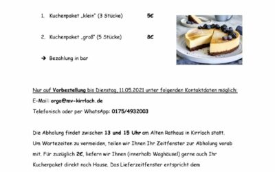Kuchenverkauf 13.05.