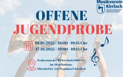 Einladung zur offenen Probe des Jugendorchesters – Komm vorbei und mach Musik mit uns!